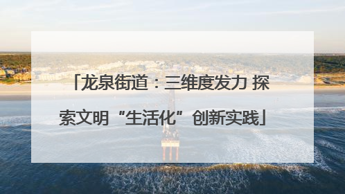 龙泉街道：三维度发力 探索文明“生活化”创新实践