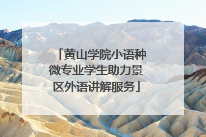 黄山学院小语种微专业学生助力景区外语讲解服务