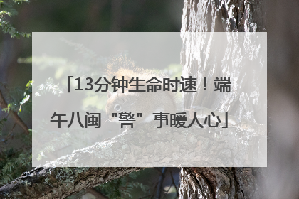 13分钟生命时速！端午八闽“警”事暖人心