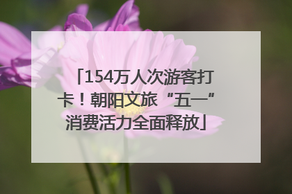 154万人次游客打卡！朝阳文旅“五一”消费活力全面释放