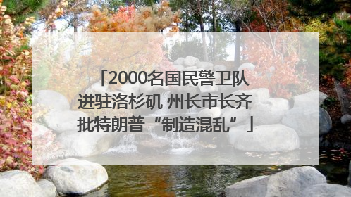 2000名国民警卫队进驻洛杉矶 州长市长齐批特朗普“制造混乱”