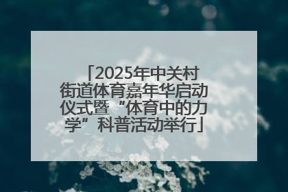 2025年中关村街道体育嘉年华启动仪式暨“体育中的力学”科普活动举行