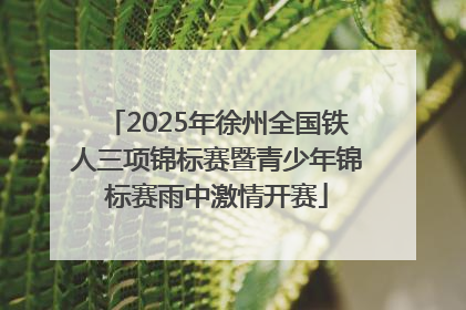 2025年徐州全国铁人三项锦标赛暨青少年锦标赛雨中激情开赛
