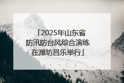 2025年山东省防汛防台风综合演练在潍坊昌乐举行