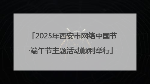 2025年西安市网络中国节·端午节主题活动顺利举行