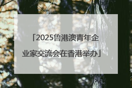 2025鲁港澳青年企业家交流会在香港举办