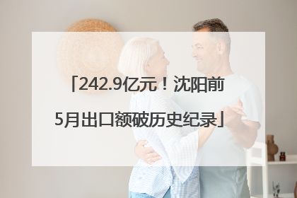 242.9亿元！沈阳前5月出口额破历史纪录