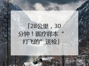 28公里，30分钟！医疗样本“打飞的”送检
