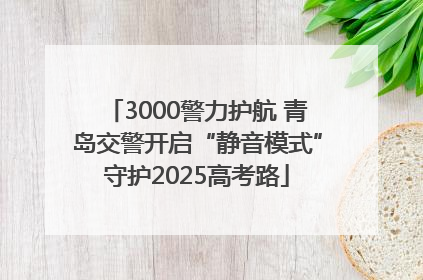 3000警力护航 青岛交警开启“静音模式”守护2025高考路