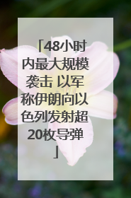48小时内最大规模袭击 以军称伊朗向以色列发射超20枚导弹