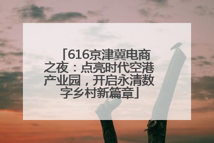 616京津冀电商之夜：点亮时代空港产业园，开启永清数字乡村新篇章