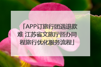 APP订旅行团遇退款难 江苏省文旅厅督办同程旅行优化服务流程
